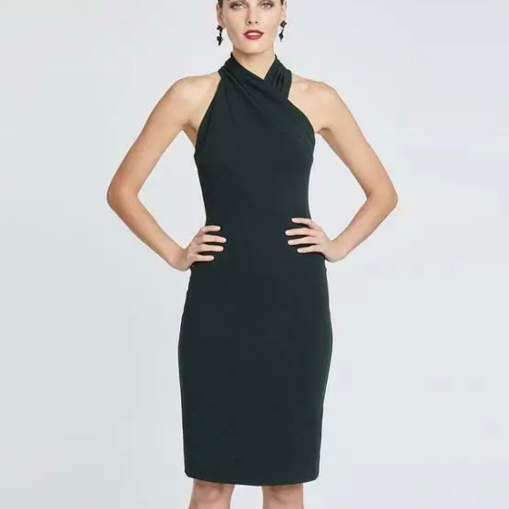 Rachel Roy Halter Sheath Dress in Evergreen small
